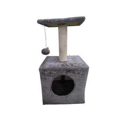 Purrfect 2 Tier Cat Scratching Pole 30x20x53cm (Grey or Brown)