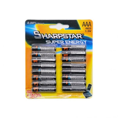 16pk Sharpstar Super Energy Heavy Duty AAA Battery 1.5V