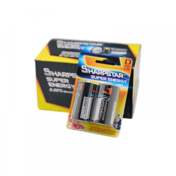 2pk Sharpstar Super Energy Heavy Duty D Battery 1.5V