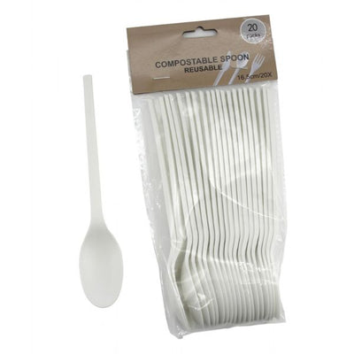 960pk BULK of Compostable Spoon 16.5cm