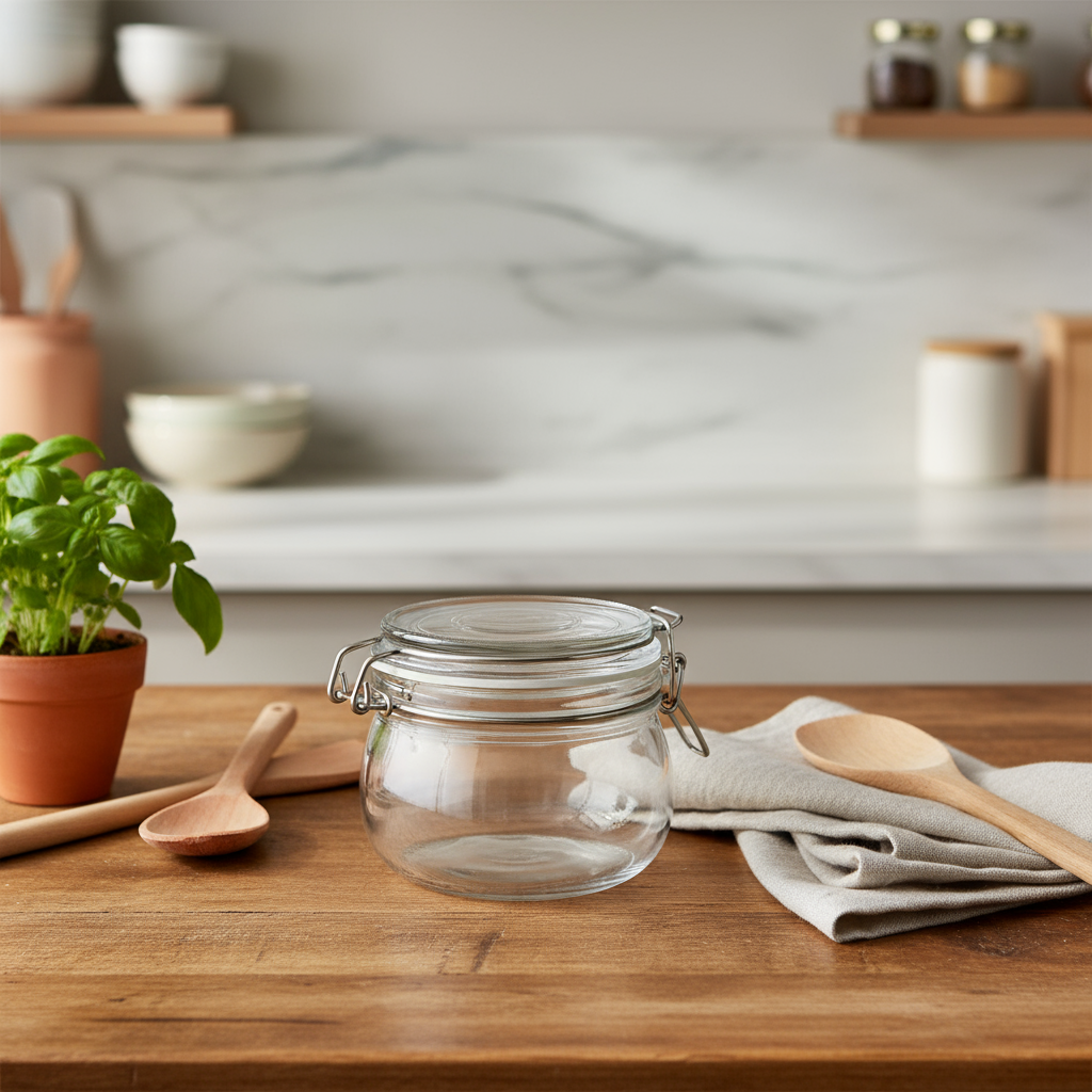 Clip Lock Glass Jar 450ml