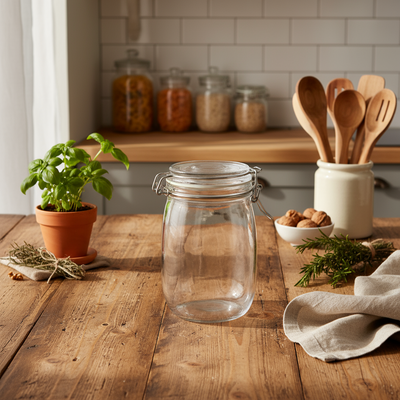 Clip Lock Glass Jar 1500ml