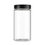 Screw Top Glass Jar Black 750ml