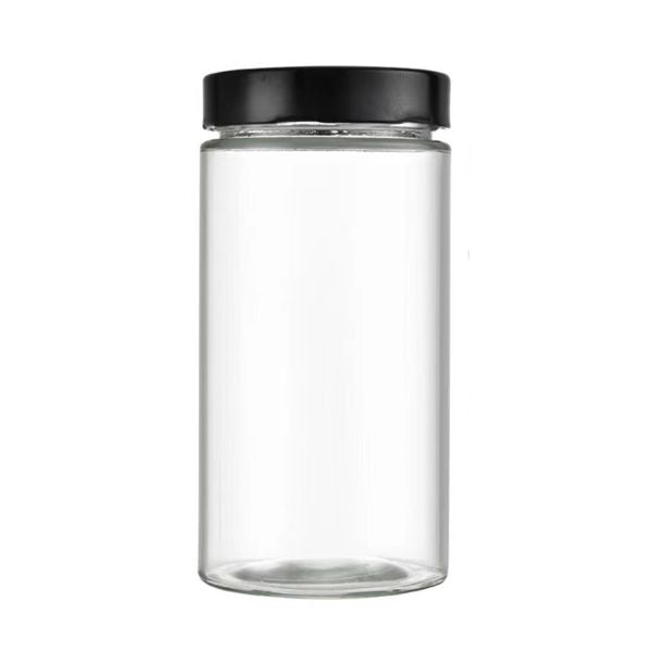 Screw Top Glass Jar Black 750ml