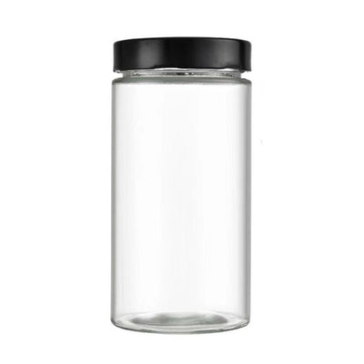 Screw Top Glass Jar Black 750ml