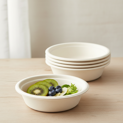 1000pk BULK of Sugarcane Round Bowls 12cm