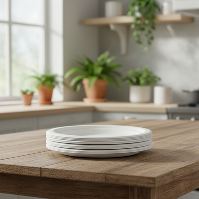 Sugarcane Round Plates 18cm 16pk