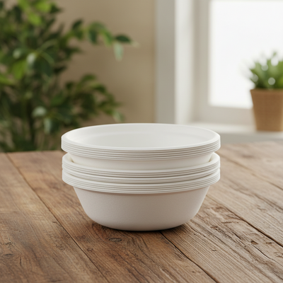 Sugarcane Round Bowls 18cm 30pk