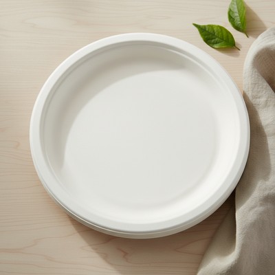 Sugarcane Round Plates 23cm 30pk