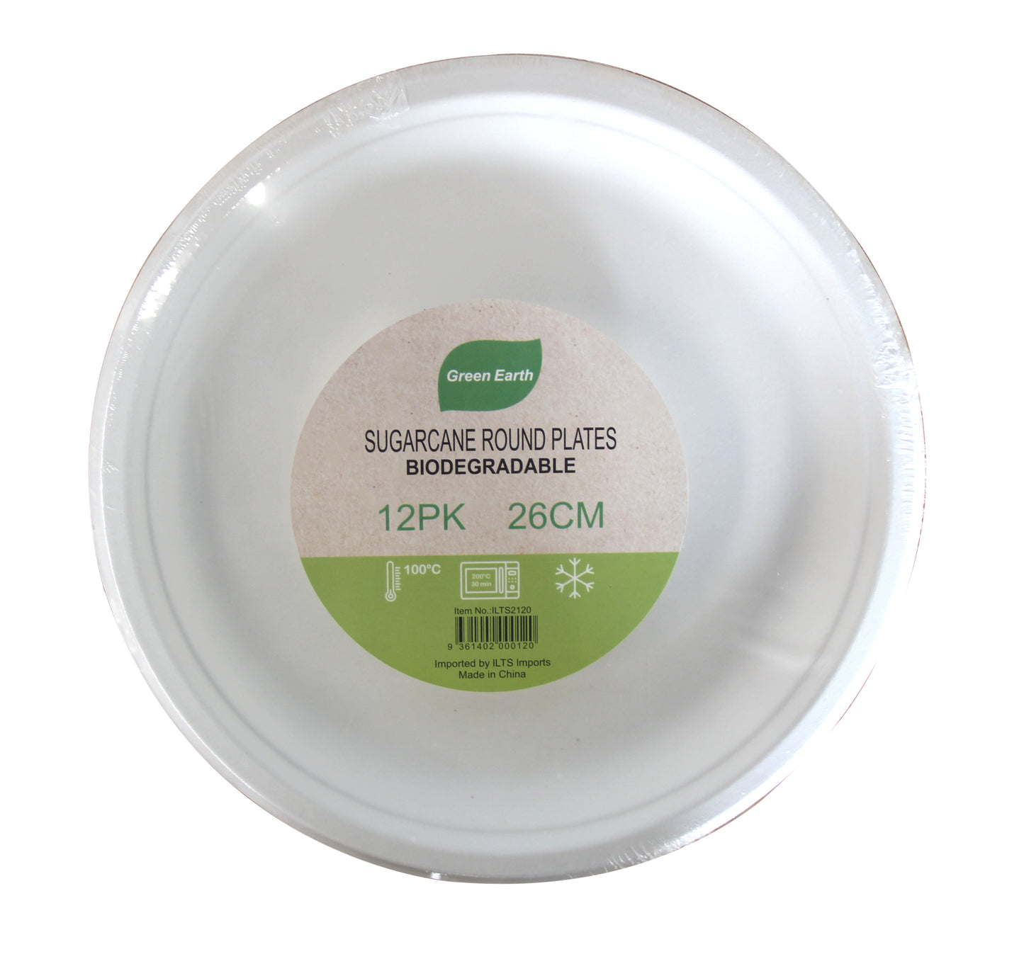 288pk BULK of Sugarcane Round Plates 26cm