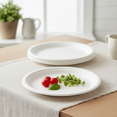 288pk BULK of Sugarcane Round Plates 26cm