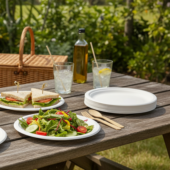 Sugarcane Round Plates 26cm 12pk
