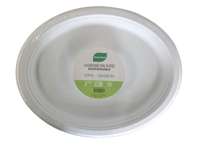 360pk BULK of Sugarcane Oval Plates 32X25cm