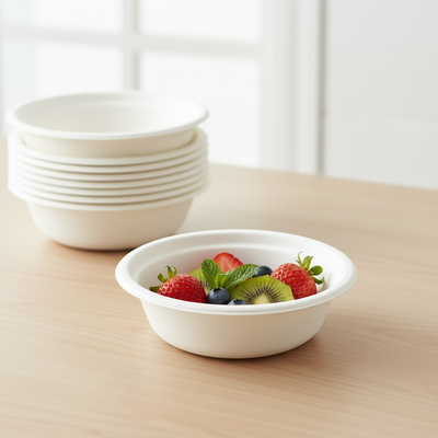 1000pk BULK of Sugarcane Round Bowls 350ml