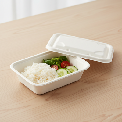 125pk BULK of Sugarcane Takeaway Containers With Lids 750ml