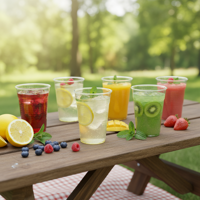 100pk Plastic Clear Cup 200ml