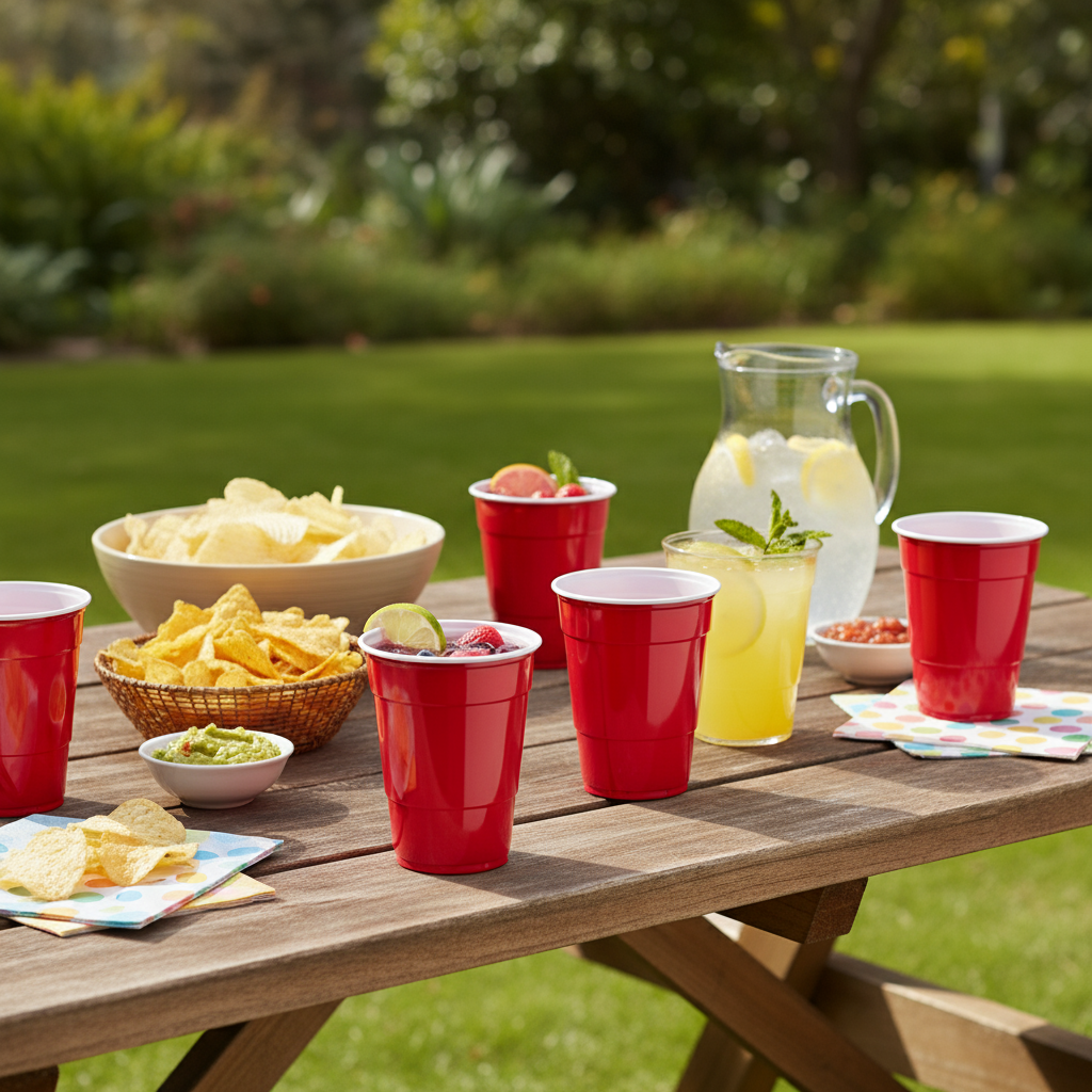 50pk Plastic Red Cup 480ml