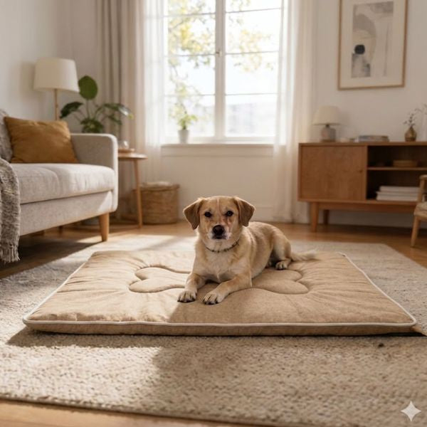 Plush Sponge Bed X-Large Tan 70x90cm