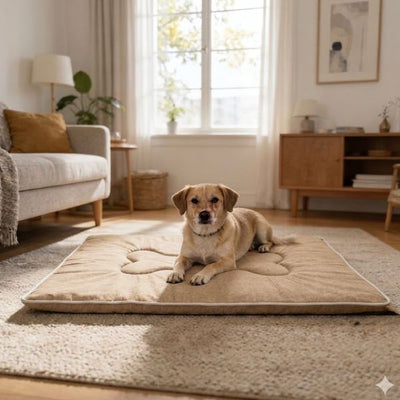 Plush Sponge Bed X-Large Tan 70x90cm