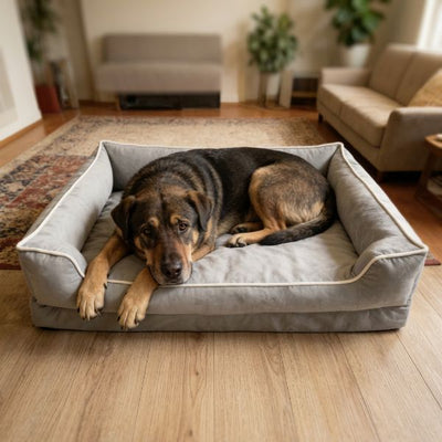 Super Velvet Soft Plush Luxury Bed Jumbo Grey 86x58x22.5cm