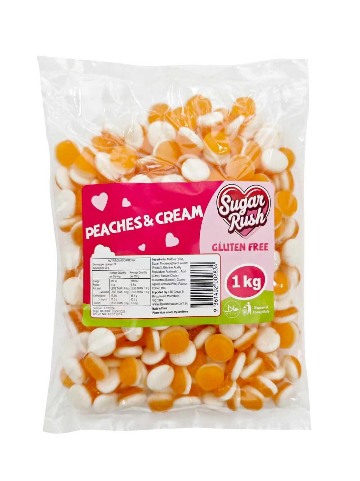 Sugar Rush Peach & Cream 1kg