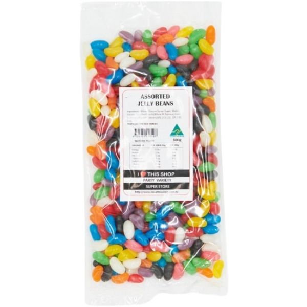 500g Assorted Jelly Beans (Australian made)