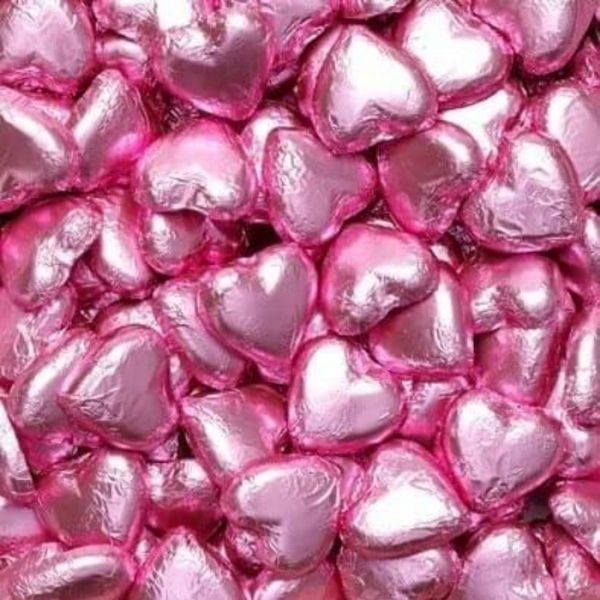 250g Pink Chocolate Hearts