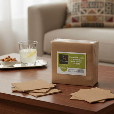 100s Recycled Dinner Napkin 2PLY Quilted GT Fold (40x40cm)