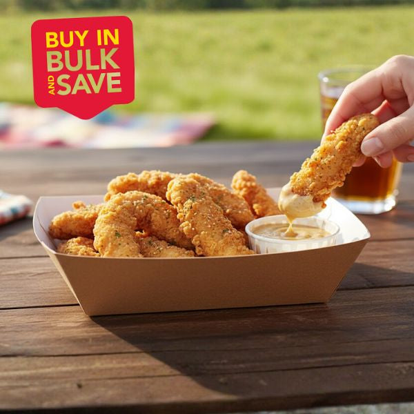 BULK 1000pk #1 Small Tray Brown Cardboard (9x5.5x3.5cm)