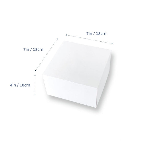 100pk White 7in 4 inch High Square Cake Box (7x7x4in)