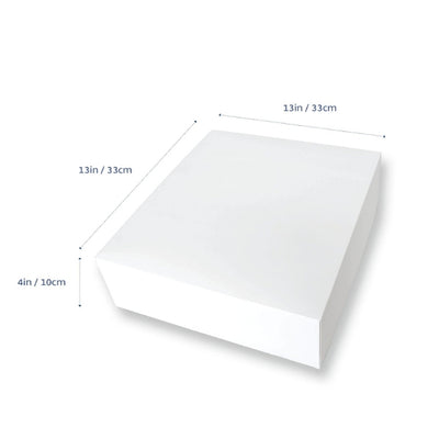50pk White 13in 4 inch High Square Cake Box (13x13x4in)