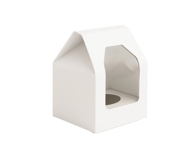 BULK 100pk 1 Hold White Cupcake Box (4x4x4in)