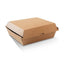 BULK 150pk Dinner Box Brown Corrugated Plain (17.8x16x8cm)