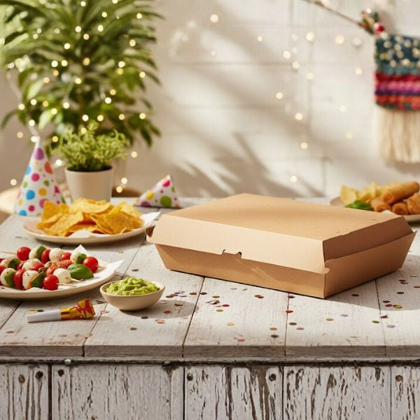 Family Pack Box Brown Corrugated Plain (29x17x8.5cm)