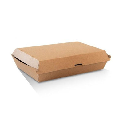 BULK 100pk Family Pack Box Brown Corrugated Plain (29x17x8.5cm)