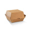 BULK 250pk Burger Box Brown Corrugated Plain (10.5x10.2x8cm)