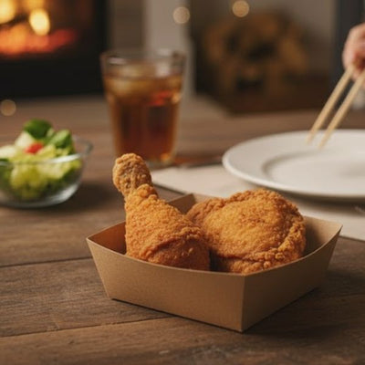 Tray Small Brown Corrugated Plain (13x9x5cm)