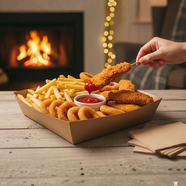 Tray Large Brown Corrugated Plain (15.2x22.5x4.5cm)