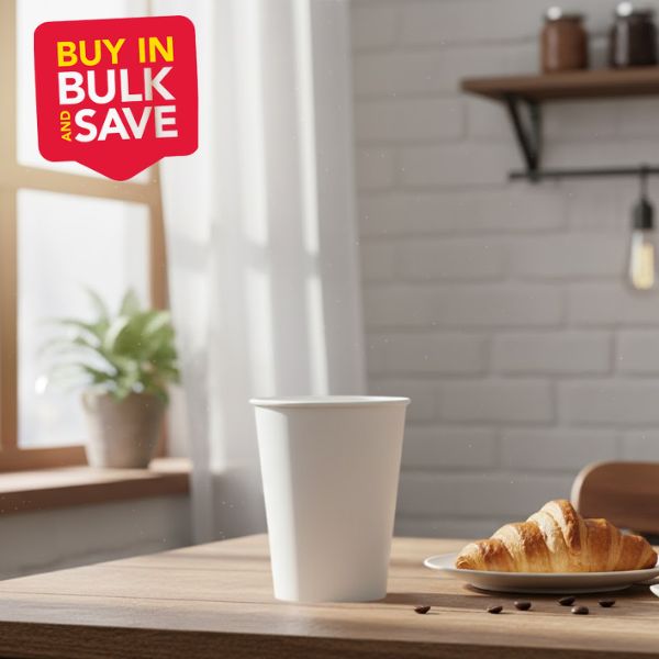 BULK 1000pk 12oz SW Cup Plain White (90mm)