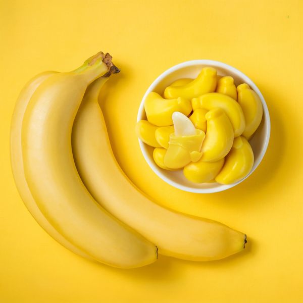 1kg Juicy Jelly peeled gummy banana