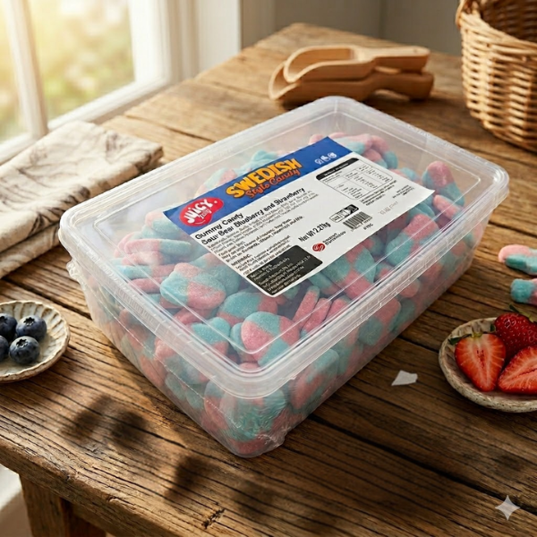 Juicy Jelly Swedish Sour Bear Blueberry and Strawberry 2.27kg