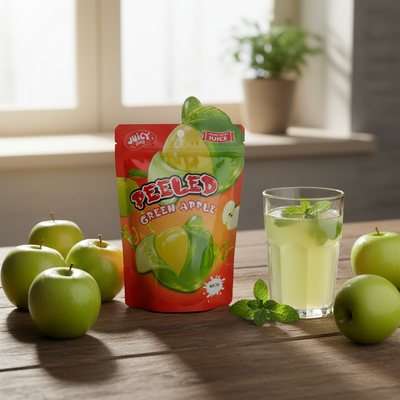Juicy Jelly Peeled Gummy Green Apple 120g