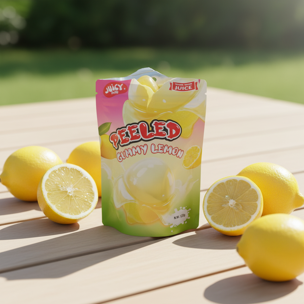 Juicy Jelly Peeled Gummy Lemon 120g