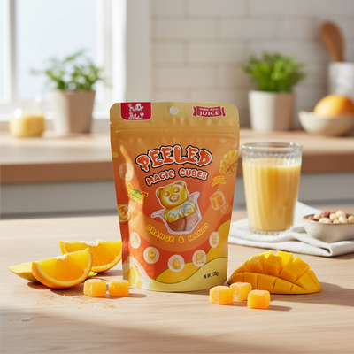 Juicy Jelly Magic Cubes Orange and Mango 120g