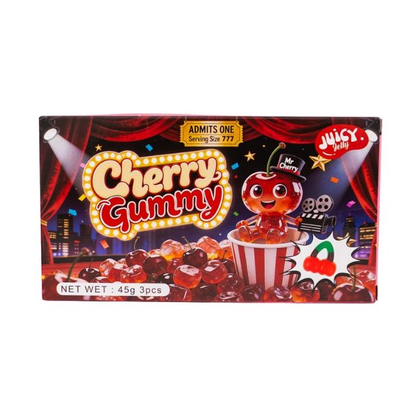45g Juicy Jelly Theatre Box Cherry Gummy