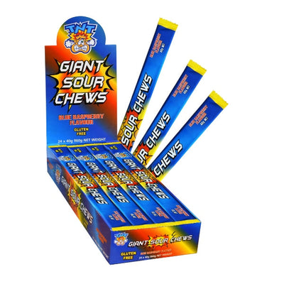 24pk TNT Giant Chew Bar Blue Raspberry 40g