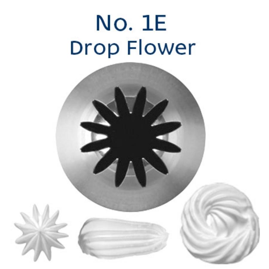 No.1E Drop Flower Loyal Medium Stainless Steel Piping Tip