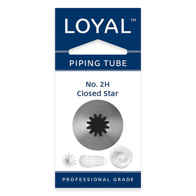 No.2H Closed Star Loyal Medium Stainless Steel Piping Tip