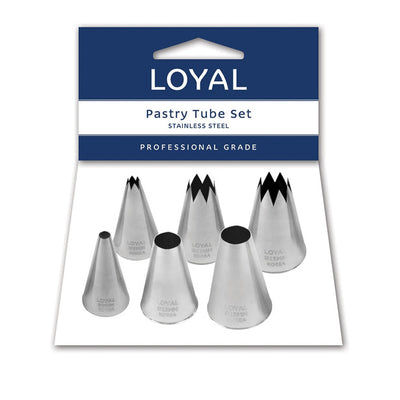 6pc Assorted Loyal Open Star & Round Stainless Steel Tube Set (Medium No.5, 13 and 15)