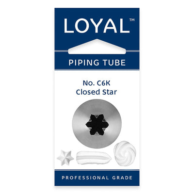 No.C6K Closed Star Loyal Medium Stainless Steel Piping Tip